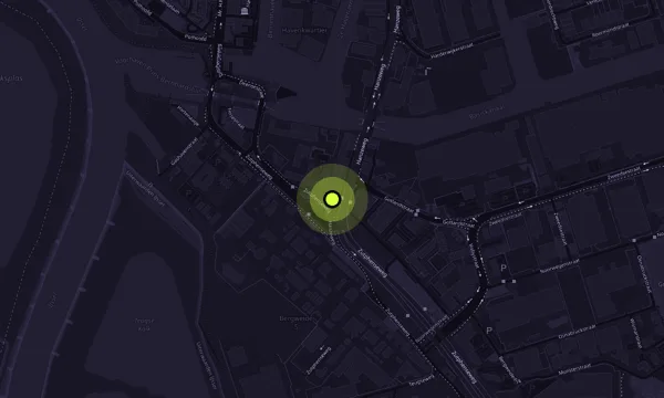 Kaart van Deventer met de locatie van MSI aan de Hanzeweg 1
